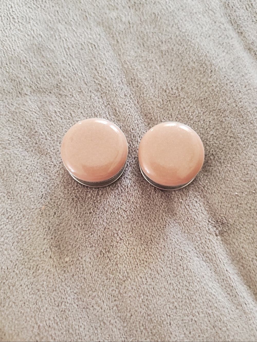 5/8" Blush/Nude Color Stainless Steel Plugs